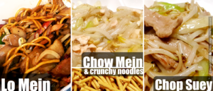 veggie chow mein vs chop suey